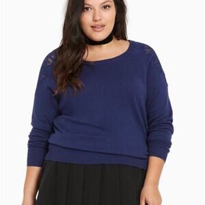 (2) Torrid Lace Shoulder Sweater  2x  18-20